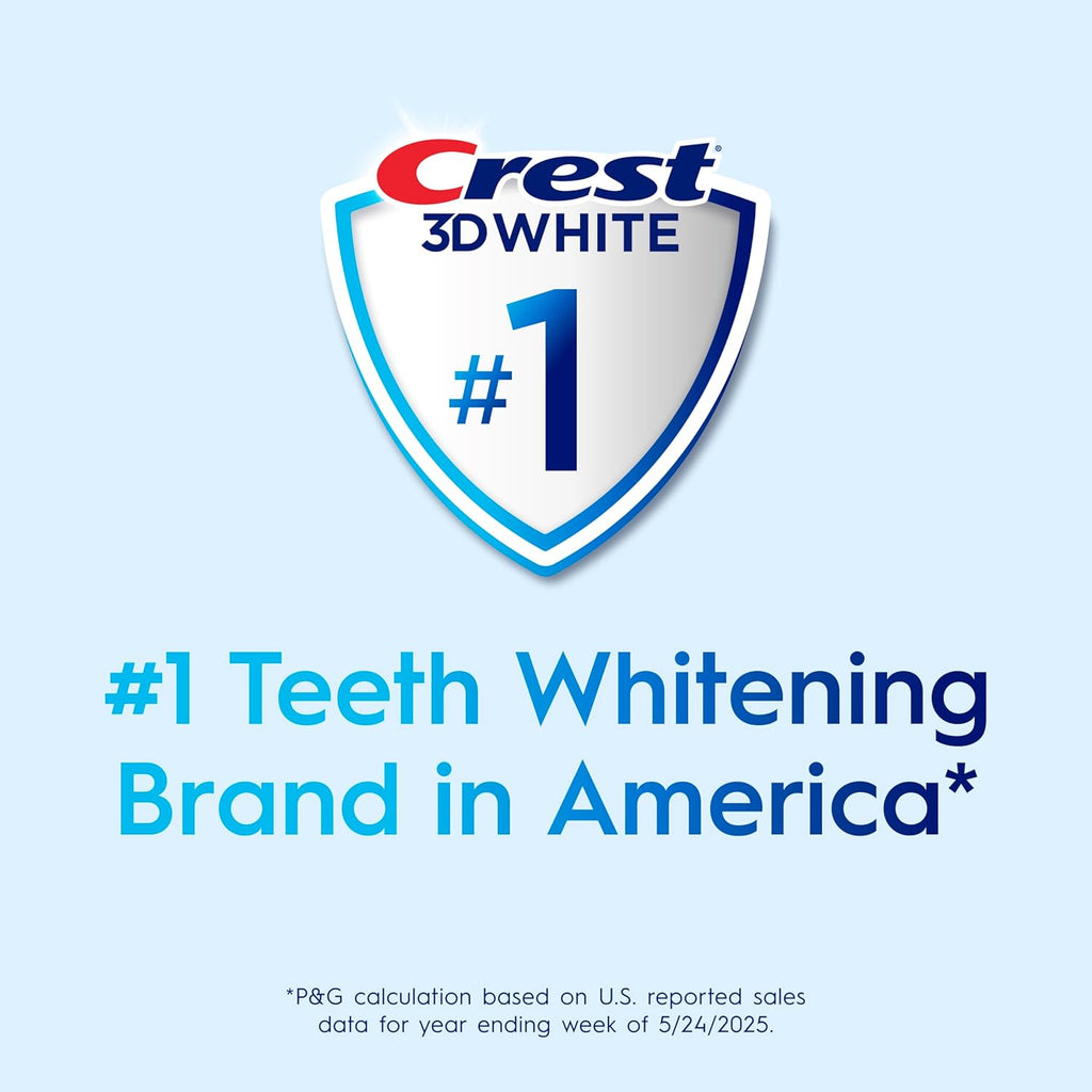 3D White Advanced, Teeth Whitening Toothpaste for Adults, 3.7 Oz, 4 Pack, Cavity Protection Fluoride Toothpaste, Strengthens Enamel, Travel Size Toiletries