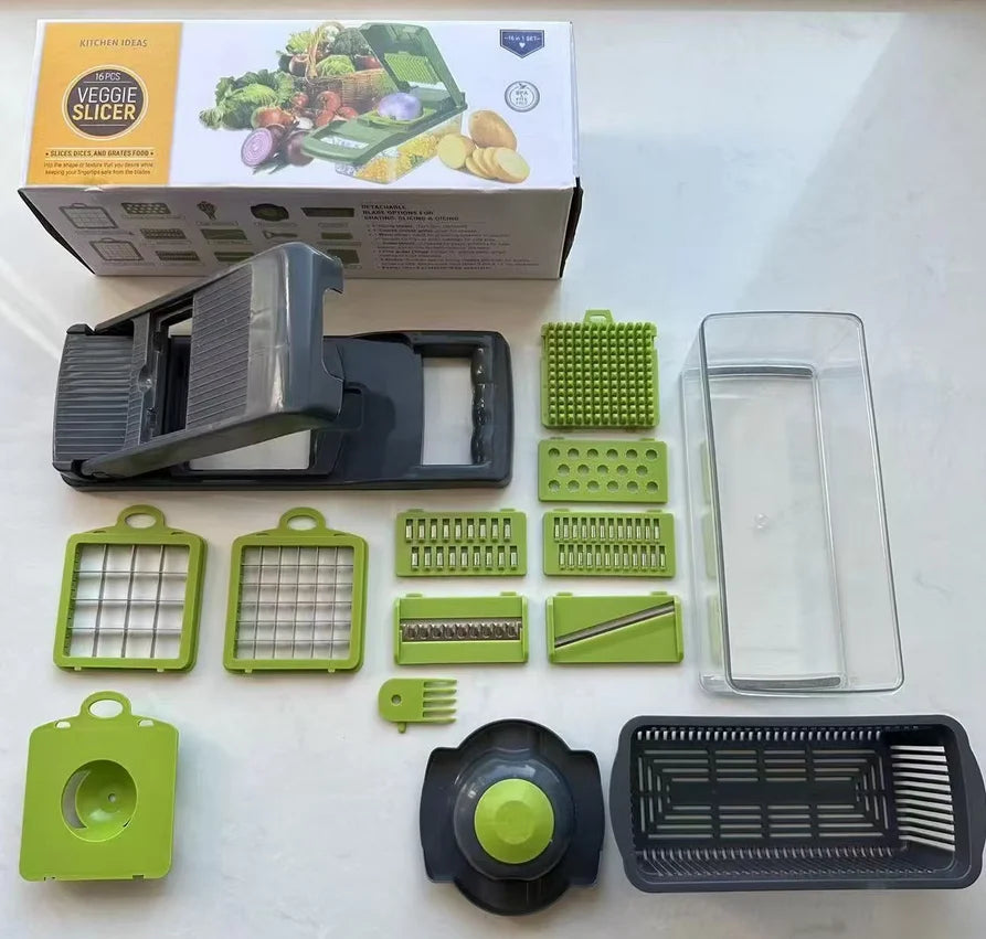Vegetable Cutter Multifunctional Slicer Fruit Potato Peeler Carrot Grater Kitchen Accessories Basket Vegetable Slicer