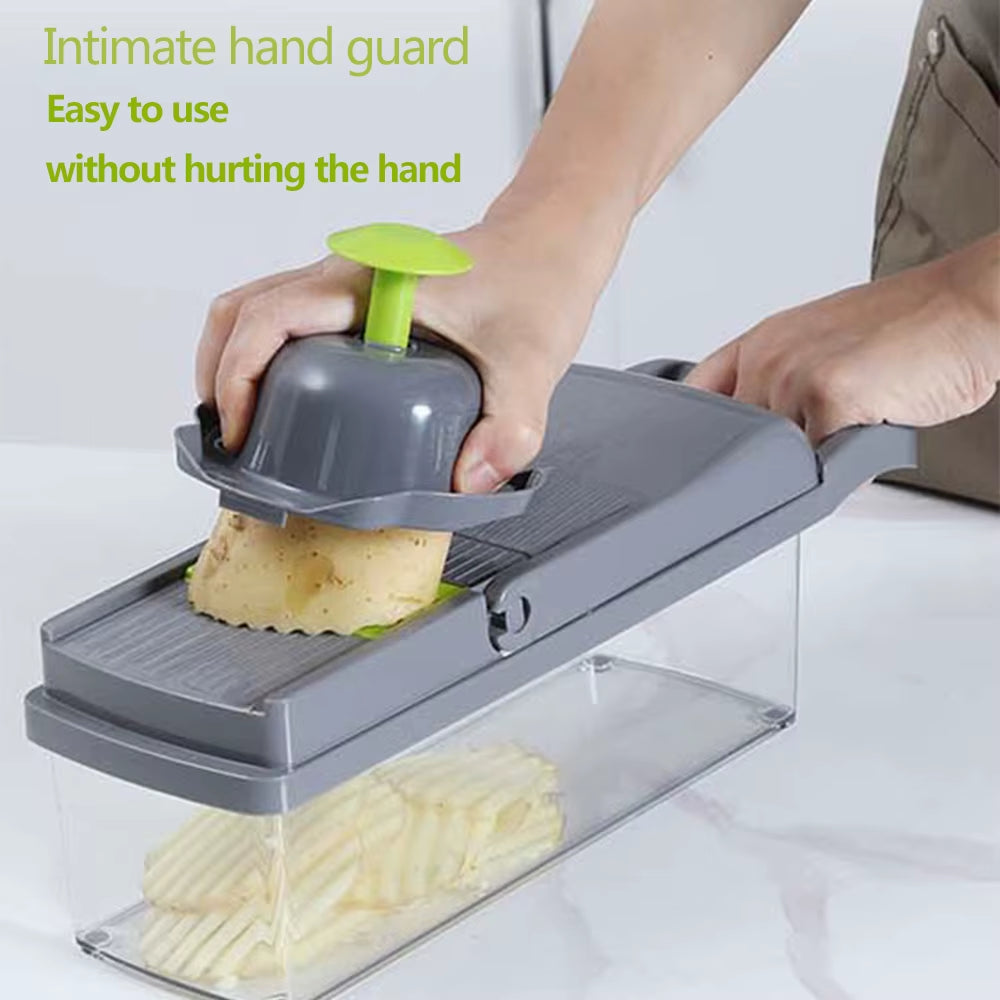 Vegetable Cutter Multifunctional Slicer Fruit Potato Peeler Carrot Grater Kitchen Accessories Basket Vegetable Slicer