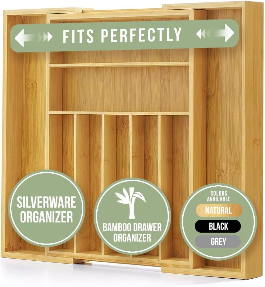 Luxury Bamboo Drawer Organizer