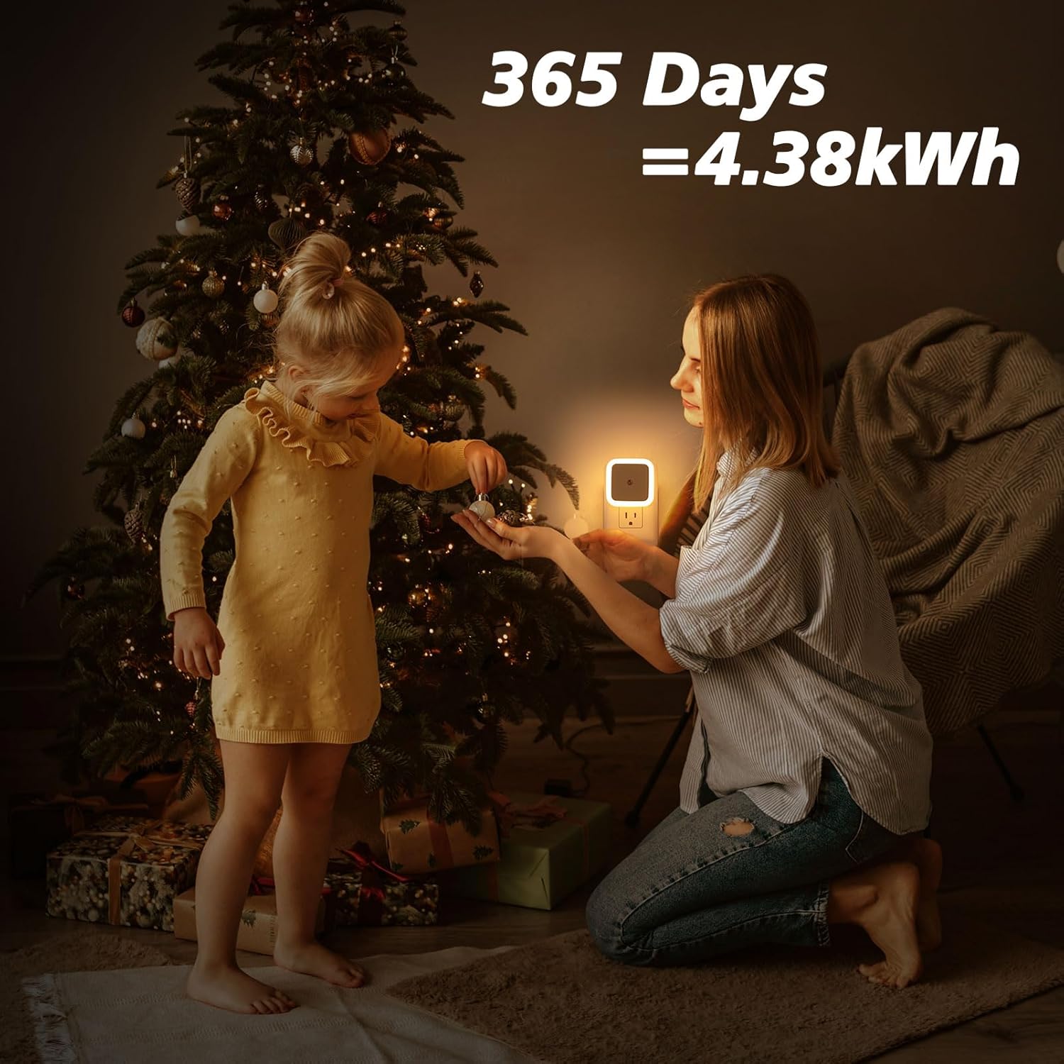 Night Light, Night Lights Plug into Wall 8-Pack, Nightlight Plug in Night Light, Dusk to Dawn Night Lamp Led (Warm White)