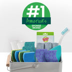 Zero Scratch Scrub Sponge, 6 Kitchen Sponges for Cleaning around the Home, Bathroom & More, Scratch-Free Dish Scrubber, Multi-Surface Safe, Best for Nonstick Pots and Pans