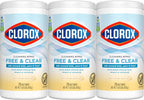 Free & Clear Cleaning Wipes, Light Lemon Scent, 75 Count, Pack of 3 (Pack May Vary)