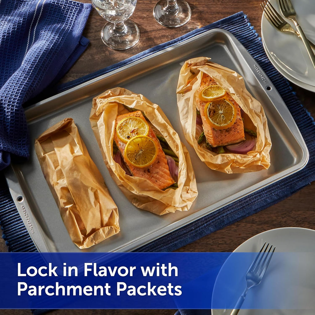 Kitchens Unbleached Parchment Paper Roll, Non Stick Parchment Paper for Cooking and Baking, Oven Safe up to 425 Degrees, Chlorine-Free, 45 Feet X 12 Inches, 45 Total Sq. Ft.