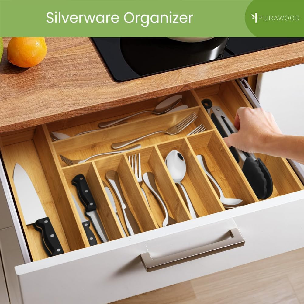Luxury Bamboo Drawer Organizer