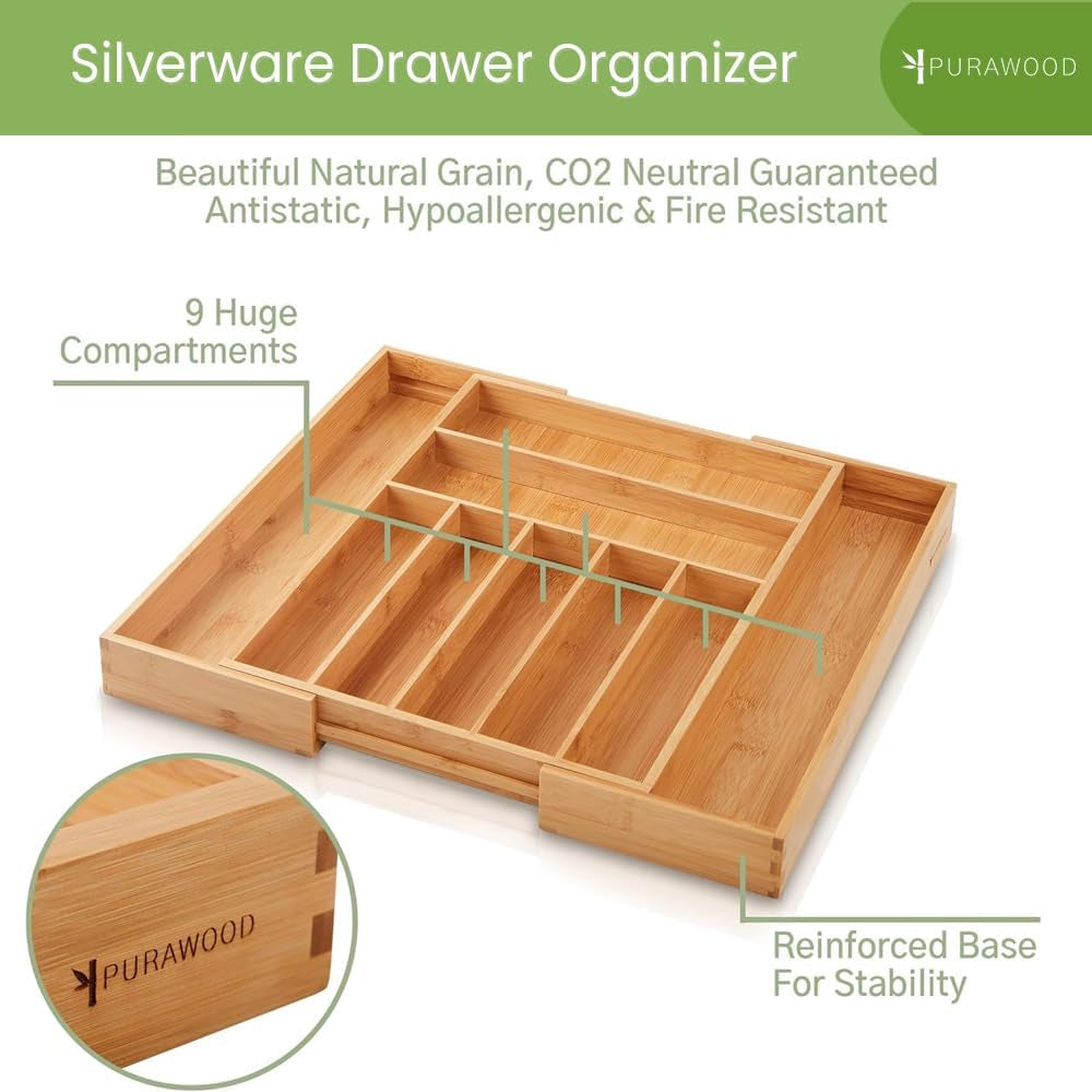 Luxury Bamboo Drawer Organizer