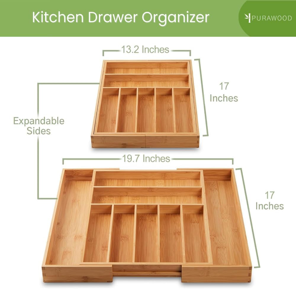 Luxury Bamboo Drawer Organizer