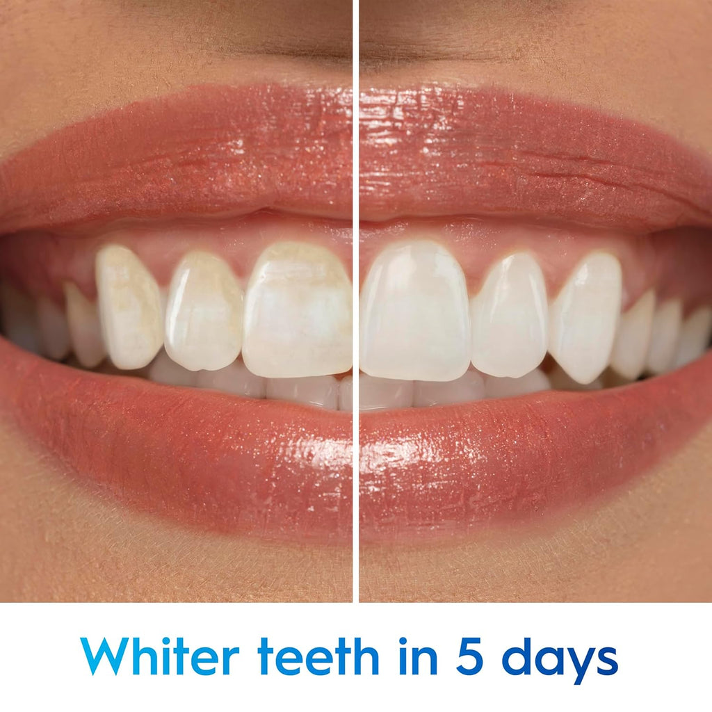 3D White Advanced, Teeth Whitening Toothpaste for Adults, 3.7 Oz, 4 Pack, Cavity Protection Fluoride Toothpaste, Strengthens Enamel, Travel Size Toiletries